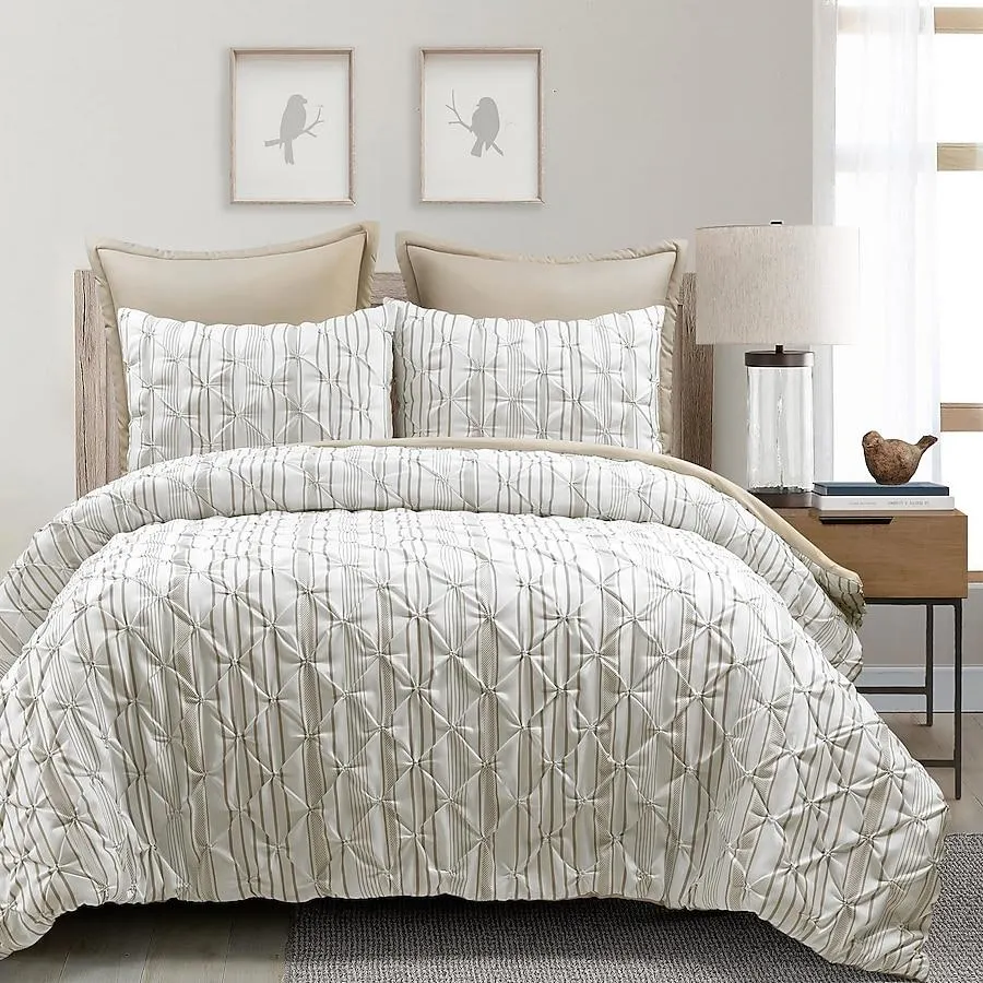 Lush Decor neutral Stripe Full/Queen Comforter
