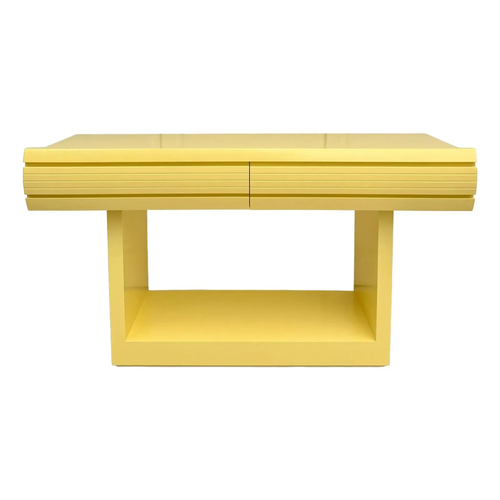 Modern Dakota Jackson Newly Lacquered Yellow Console Table