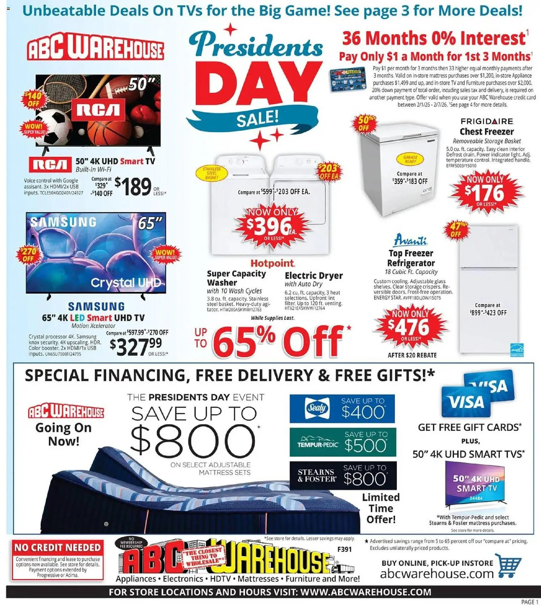 ABC Warehouse weekly ad - 1