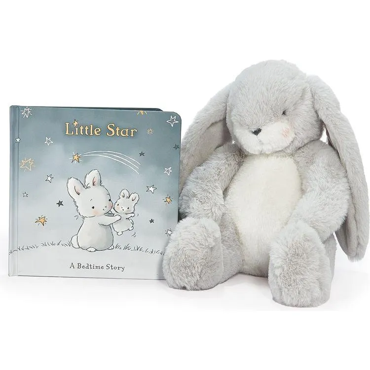Little Nibble Bunny (Gray) Book & Plush Bundle
