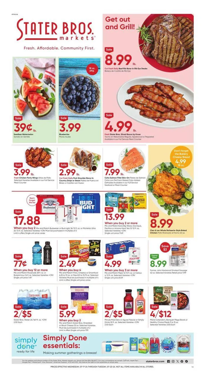 Weekly ad Get Out And Grill from July 17 to July 23 2024 - Page 1