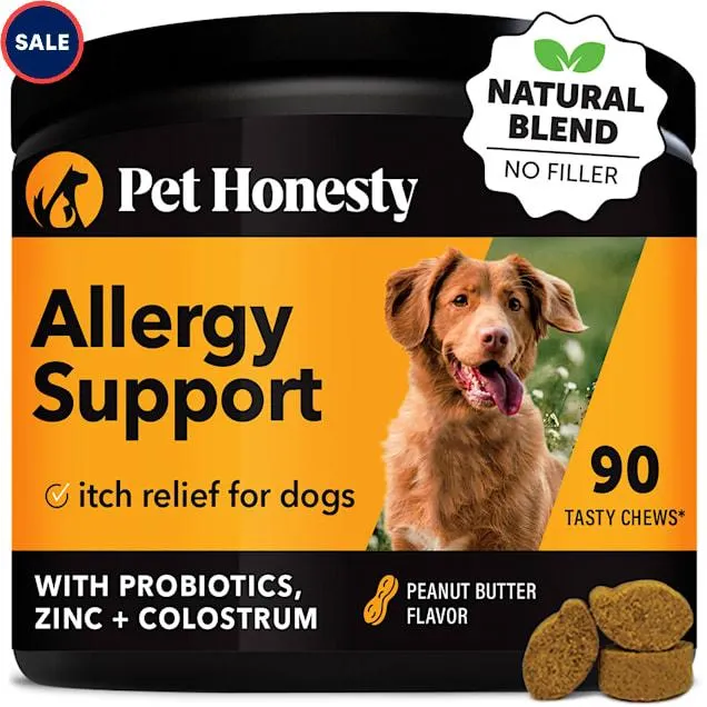 Pet Honesty Allergy Support Soft Chews for Dogs, Count of 90