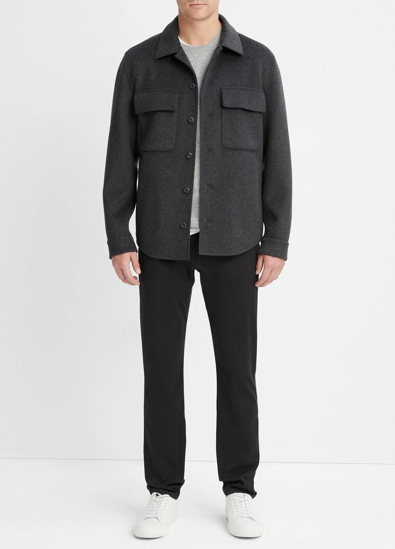 Splittable Wool-Blend Shirt Jacket