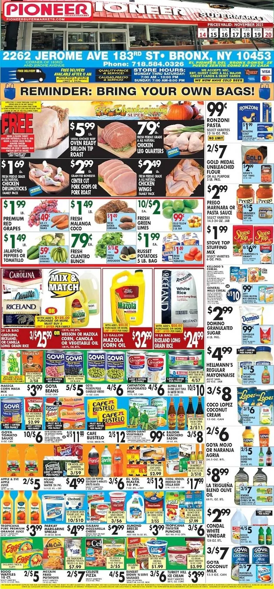 Weekly ad Pioneer Supermarkets weekly ad from November 14 to November 20 2025 - Page 1