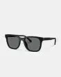 C Hardware Textured Temple Square Sunglasses