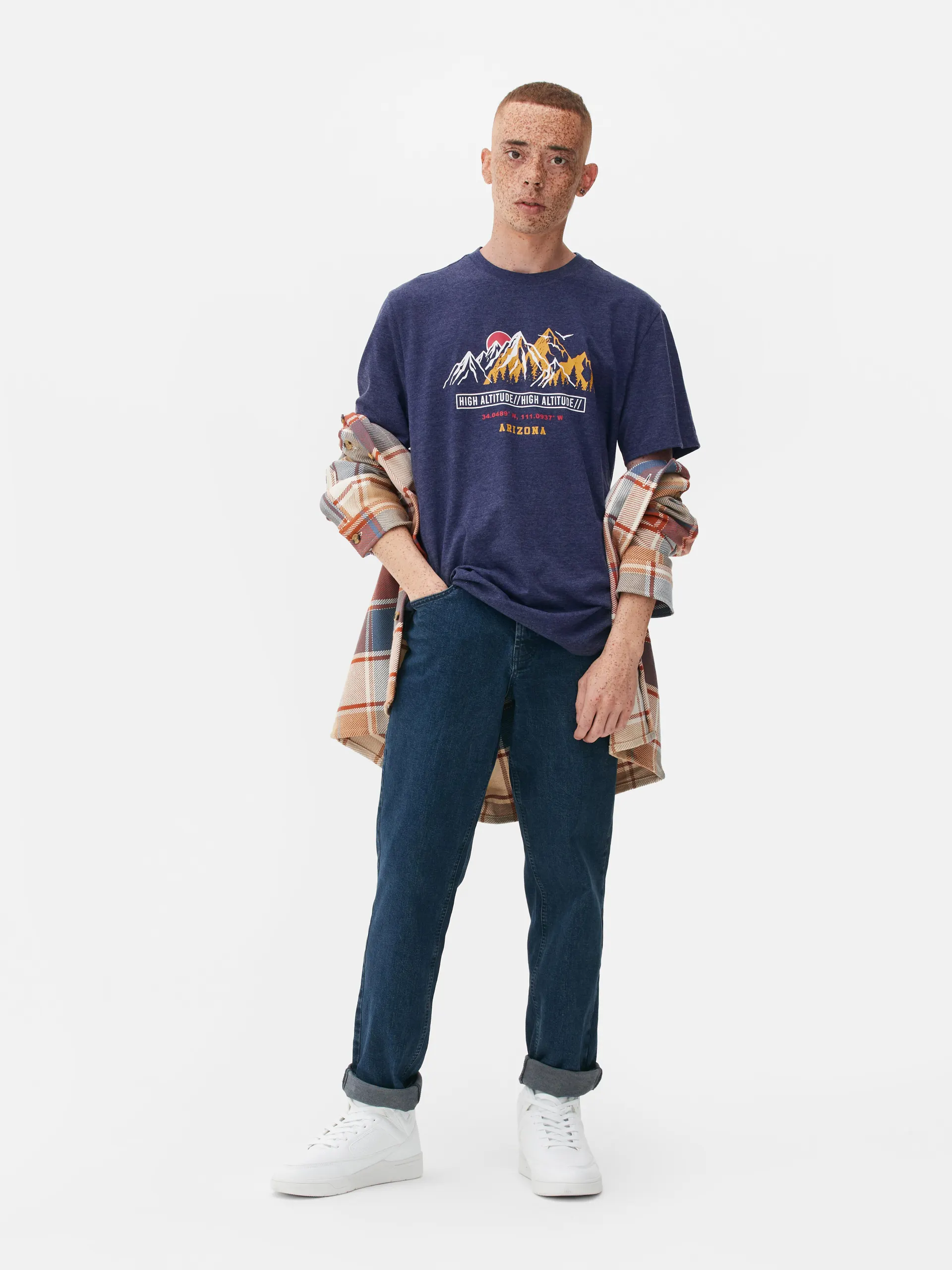 Kurzärmeliges T-Shirt mit Arizona-Print