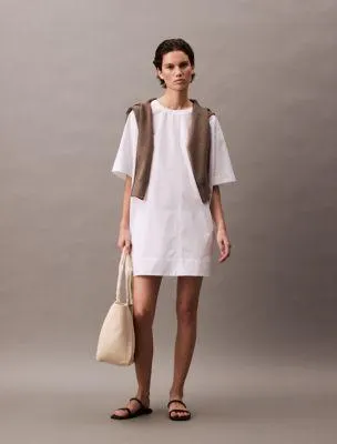 Cotton Relaxed Mini T-Shirt Dress