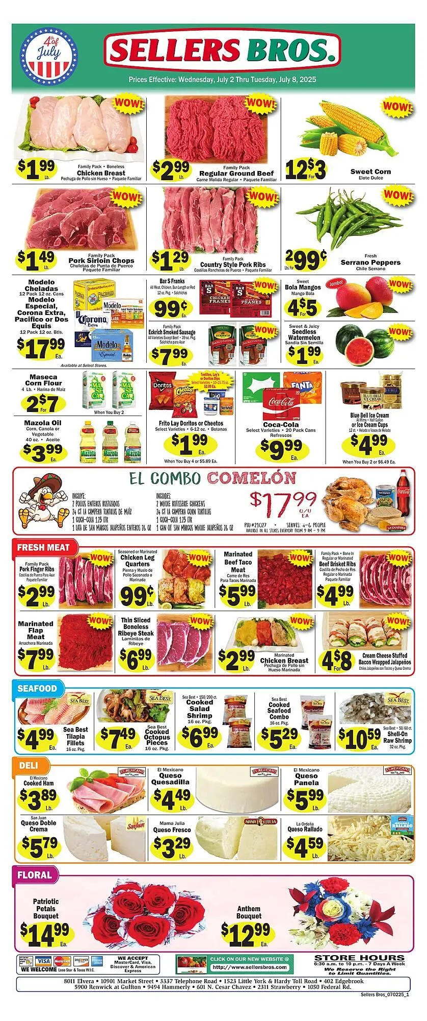 Weekly ad Sellers Bros Weekly Ad from July 2 to July 8 2025 - Page 1