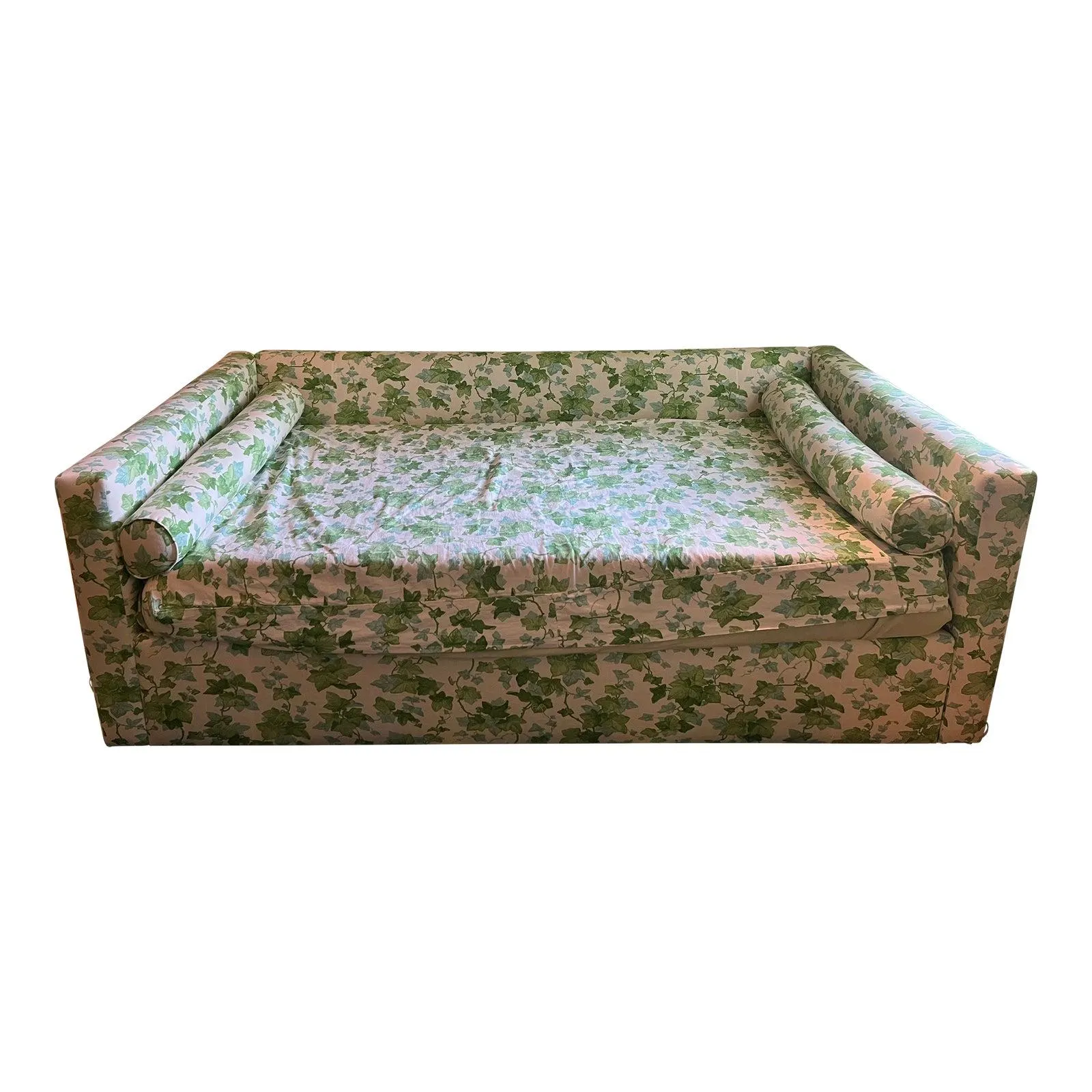 Green and White Floral Print by Sanderson Daybed