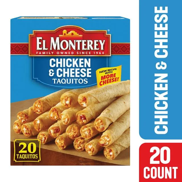El Monterey Chicken & Cheese Flour Taquitos 20 oz, 20 Count (Frozen)