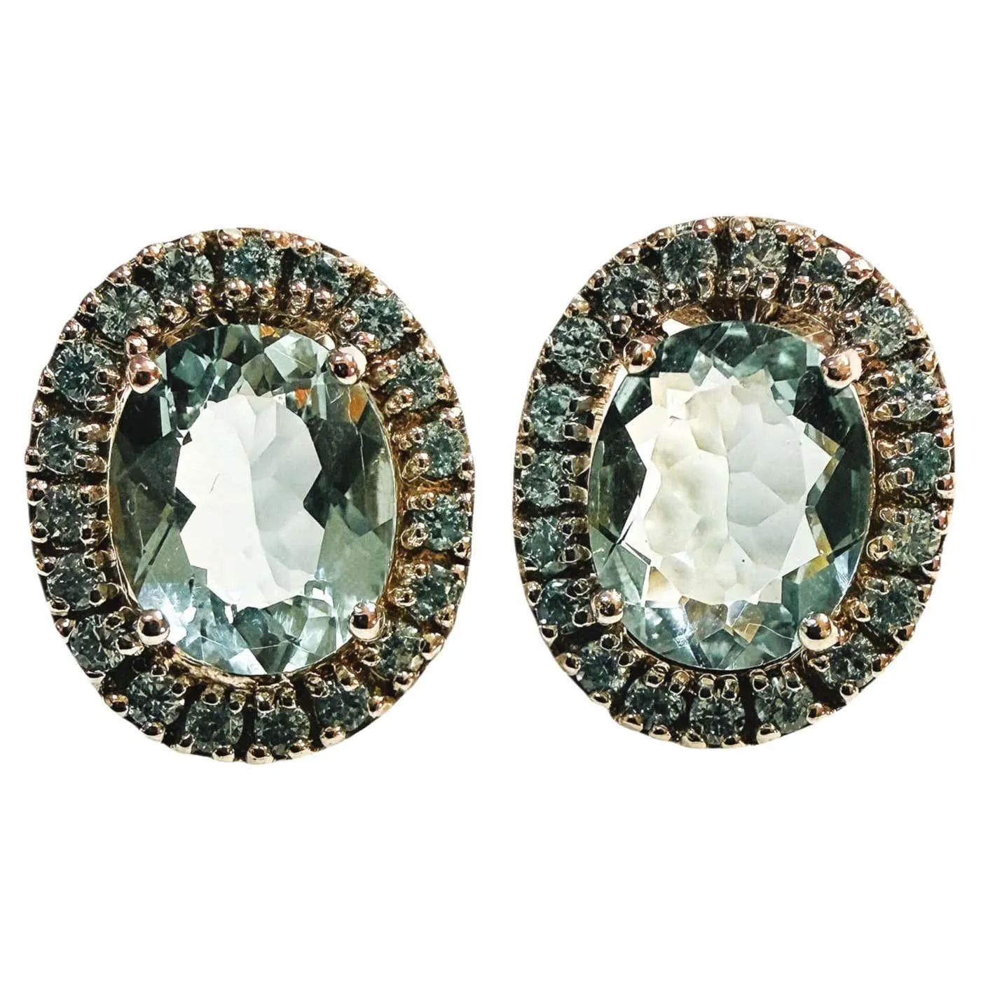 New 5.15 Carat Aquamarine & Diamond Cut Sapphire Sterling Earrings