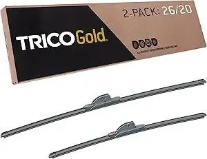 TRICO Gold 26" + 20" Premium Automotive Replacement Windshield Wiper Blades (Set of 2), Passenger and Driver Side All-Weather Beam Wiper Blades for Select Vehicle Models