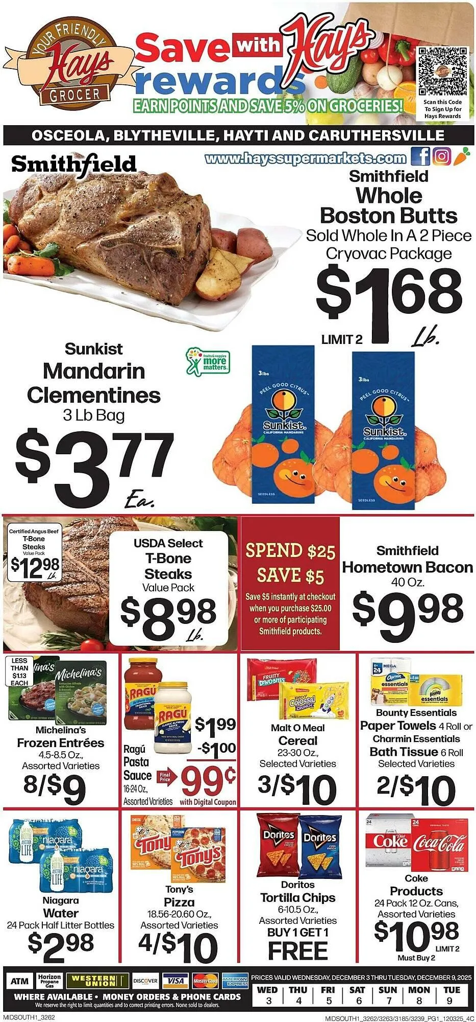 Weekly ad Hays Supermarket weekly ad from December 3 to December 9 2025 - Page 1