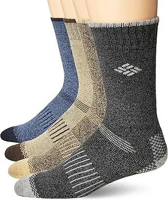 Columbia Men's 4 Pack Mositure Control Crew Socks