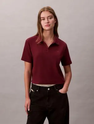 Cotton Contour Rib Polo Tee