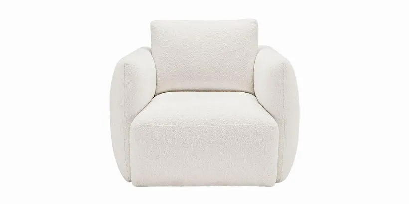 Gabriele Lounge Chair White Bouclé