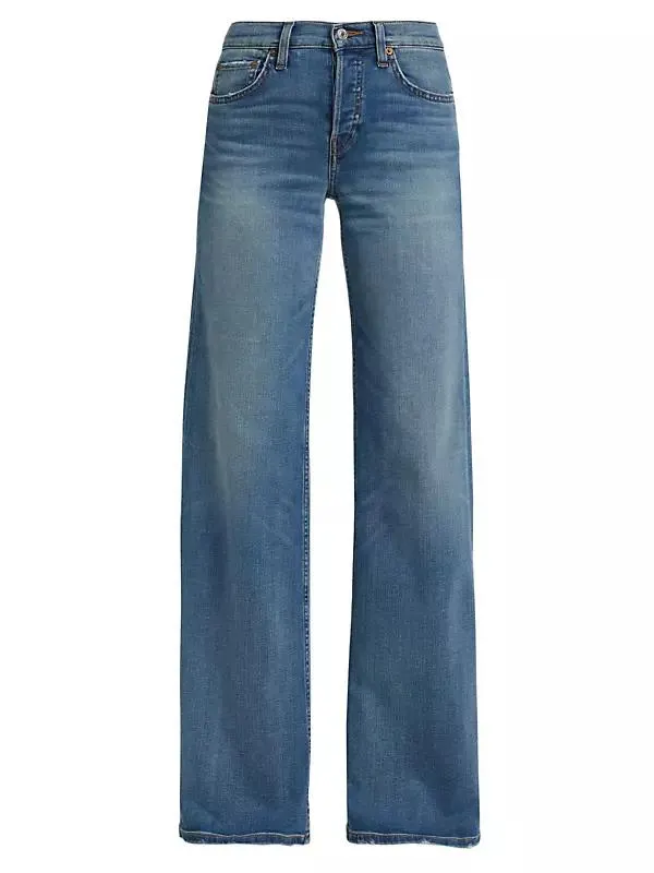 Mid-Rise Straight-Leg Jeans