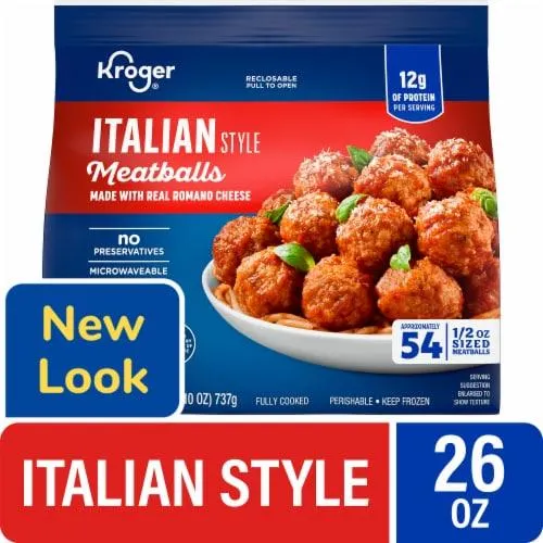 Kroger® Fully Cooked Microwaveable Italian Style Frozen Meatballs