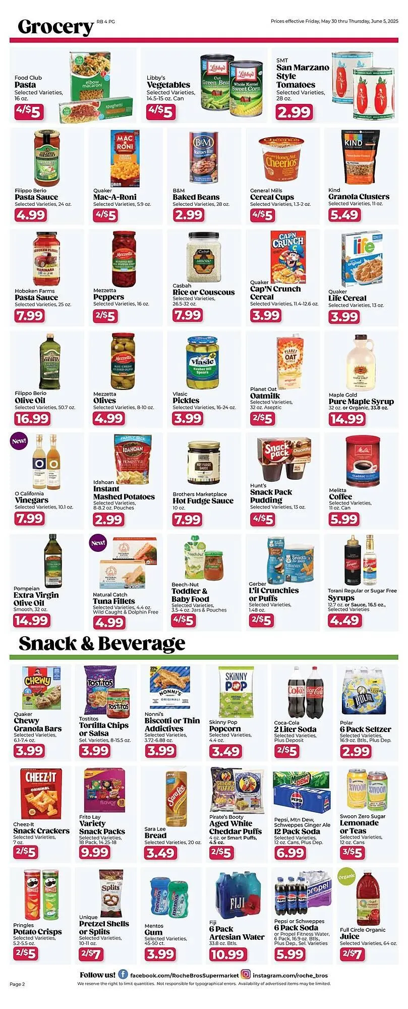 Weekly ad Roche Bros Weekly Ad from June 1 to June 5 2025 - Page 2