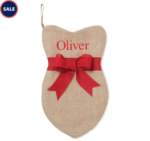 Custom Personalization Solutions Personalized Burlap Cat Stocking