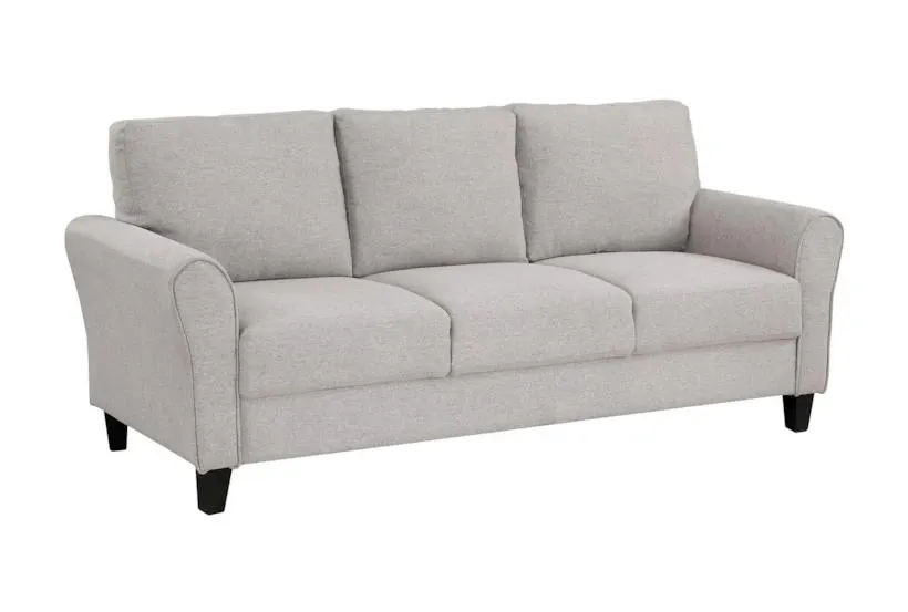 Talon Beige Sand Fabric 80" Sofa