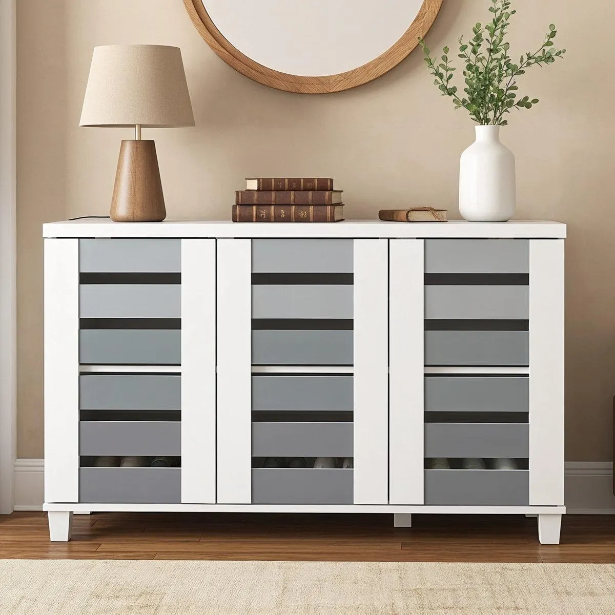 Millan 16 Pair Shoe Storage Cabinet