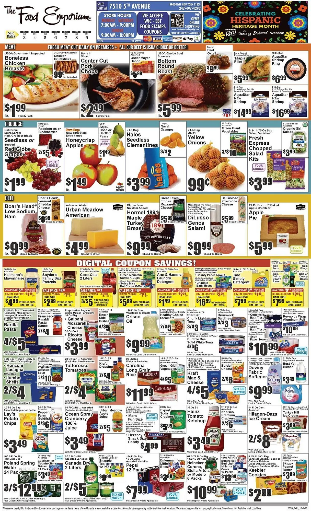 Weekly ad The Food Emporium circular from October 3 to October 9 2025 - Page 1