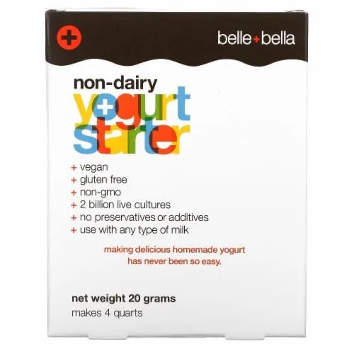 Belle+Bella Non-Dairy Yogurt Starter 4 Packets - (5 g) Each