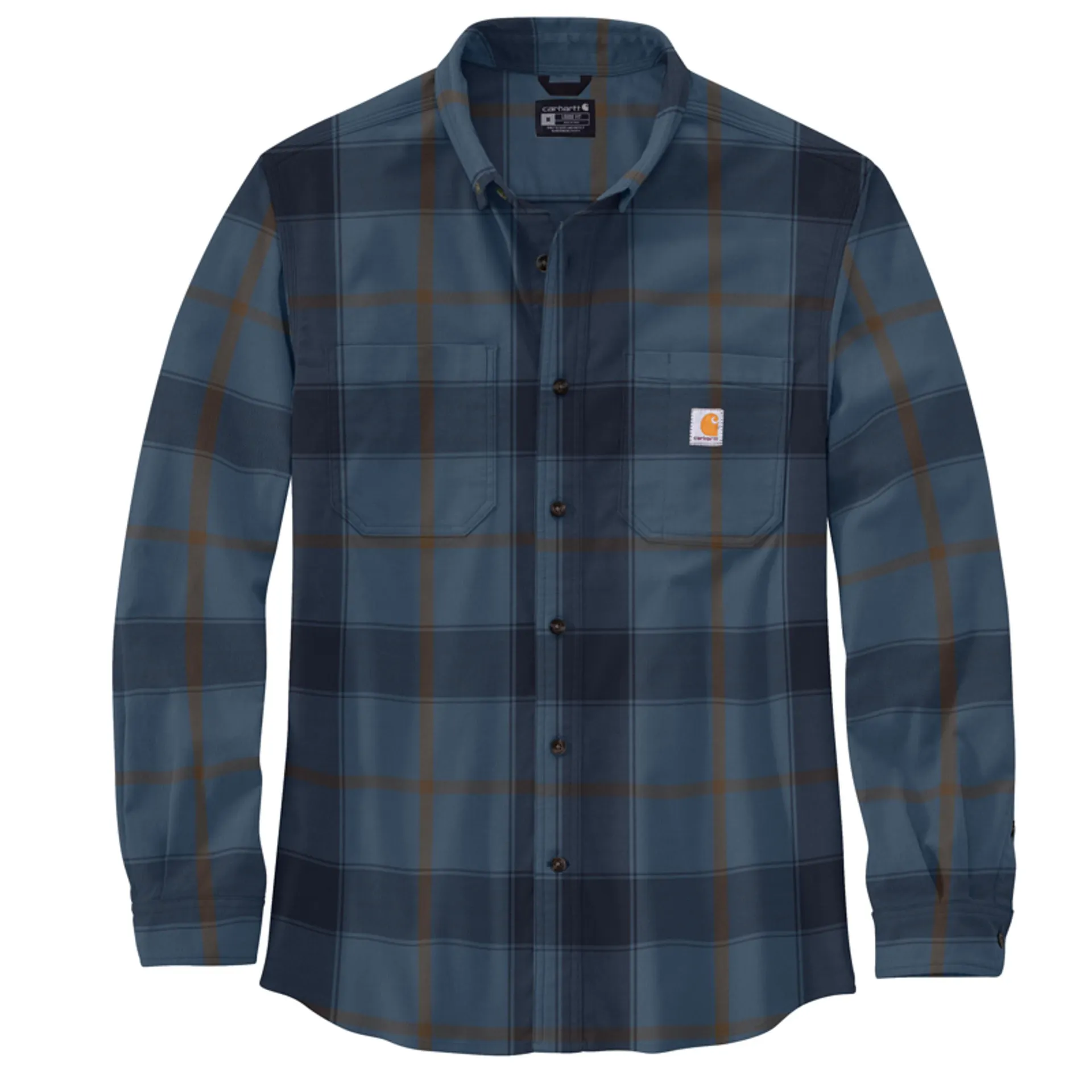 Carhartt Men's Rugged Flex Relaxed Fit Midweight Flannel Long Sleeve Plaid Button Shirt