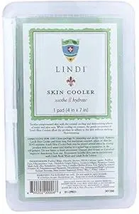 LINDI SKIN Cooler Pad - Cooling Hydro-Gel Formulated to Reduce Redness and Inflammation - Infused with Aloe Vera and Green Tea to Sooth & Relieve Radiation Burns (1 Pack, 4x7 inch)