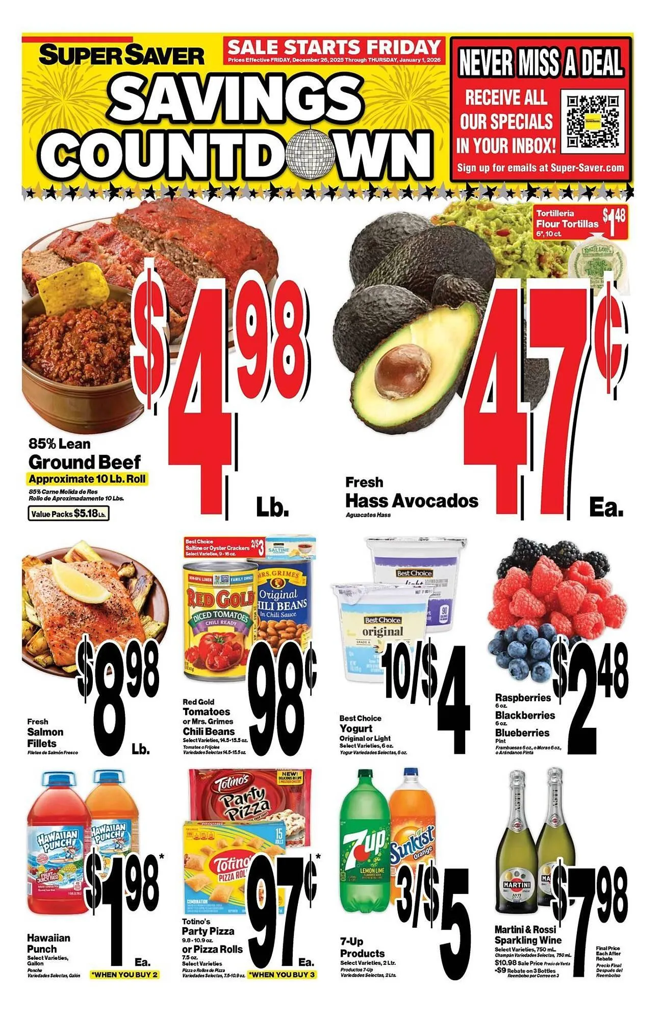 Weekly ad Super Saver weekly ad from December 26 to January 1 2026 - Page 1