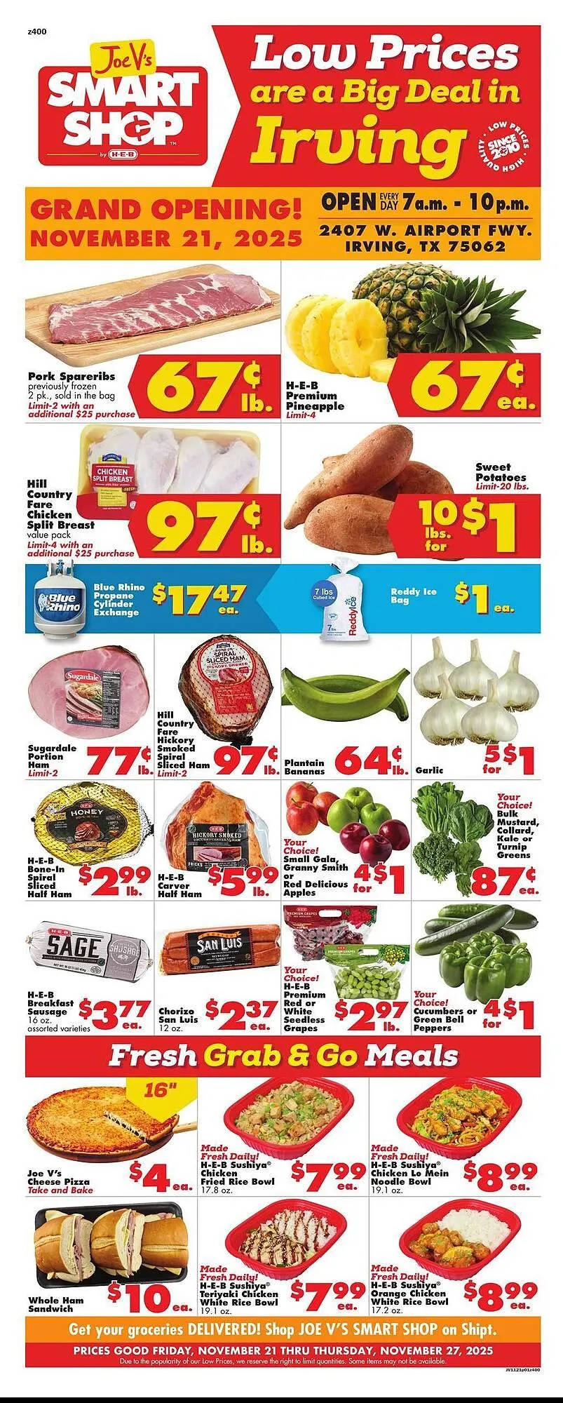 Weekly ad Joe V's Smart Shop weekly ad from November 21 to November 27 2025 - Page 1