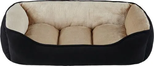 Play On Dog Bed, Black/Tan Cuddler, Medium