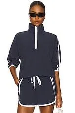 Contrast Half Zip Pullover