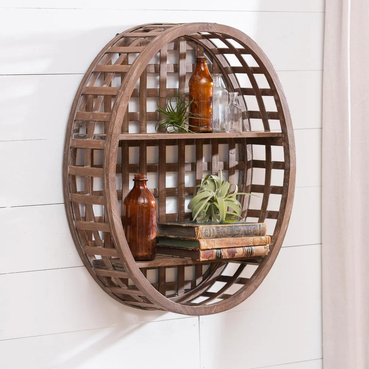 Woven Oval Wall Shelf