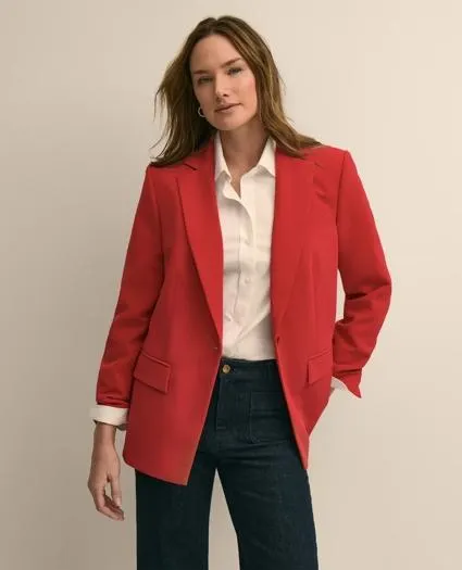 Crepe Relaxed-Fit Jacket