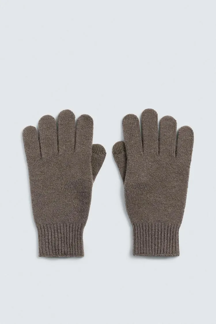 WOOL-CASHMERE KNIT GLOVES