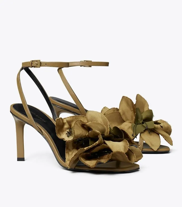 FLOWER HEELED SANDAL