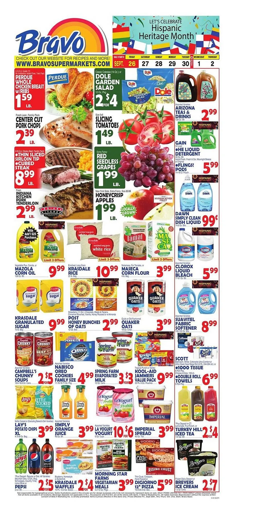 Weekly ad Bravo Supermarkets weekly ad from September 26 to October 2 2025 - Page 1