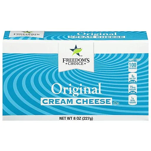Freedom's Choice Plain Cream Cheese 8 oz brick