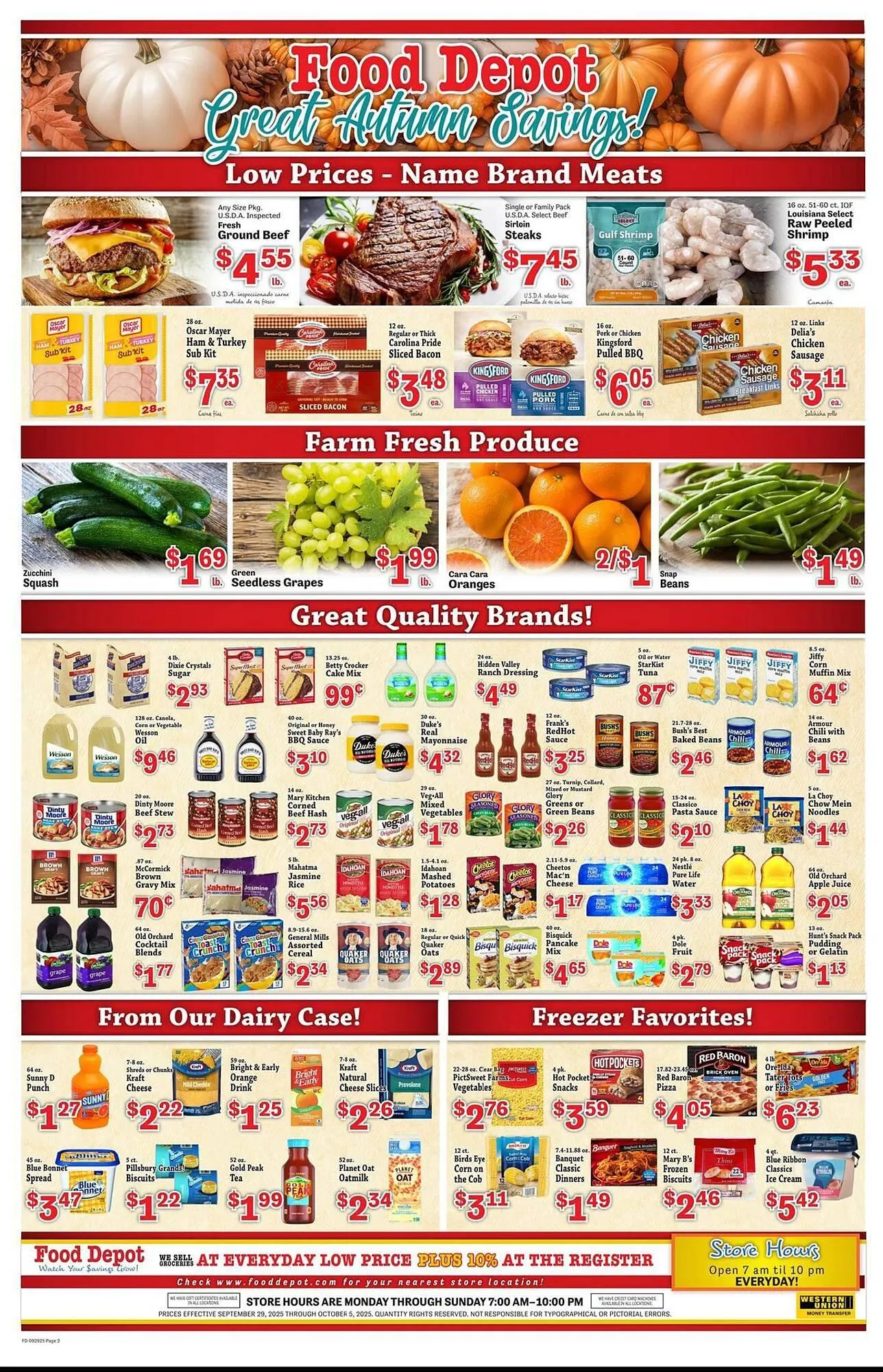 Weekly promotion Food Depot weekly ad spanning from September 29 to October 5 2025 - Page 2 for Catalogue 365