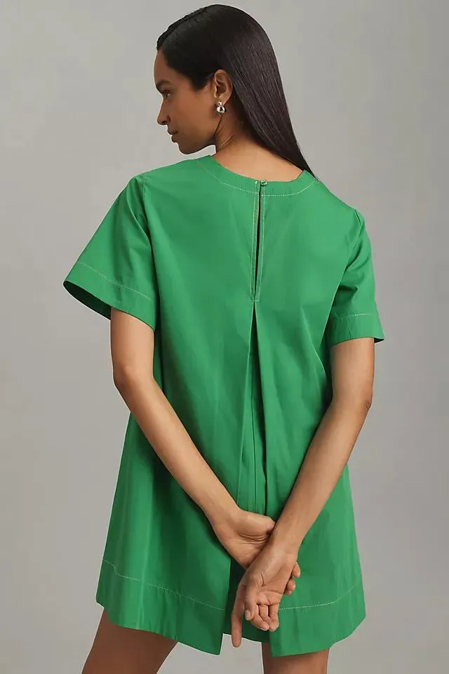 Maeve Short-Sleeve Crew-Neck Swing Mini Dress