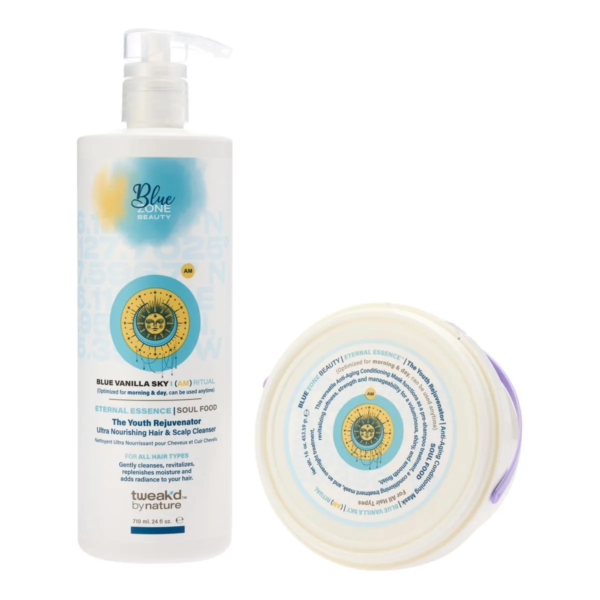 Tweak'd by Nature Blue Zone Hair Cleanser & Mask Set