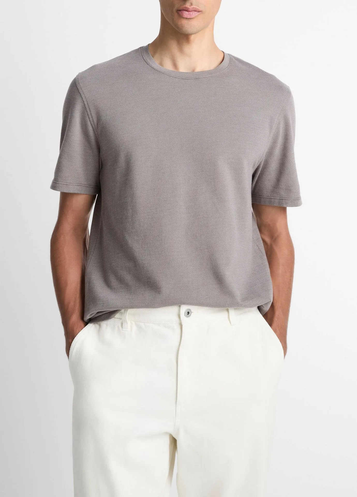Birdseye Jacquard Pima Cotton T-Shirt