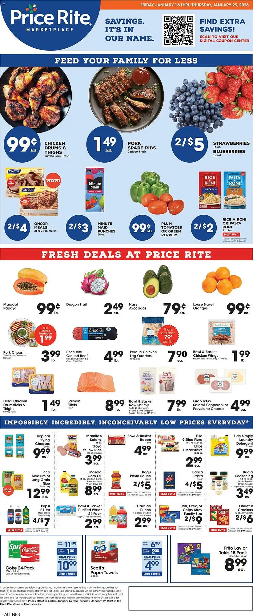 Weekly ad Price Rite circular from January 16 to January 30 2026 - Page 1