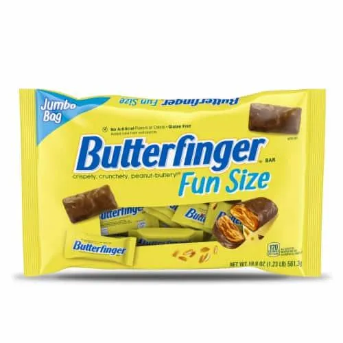 Butterfinger, Chocolatey, Peanut-Buttery, Halloween Candy Bulk Fun Size Candy Bars Jumbo Bag