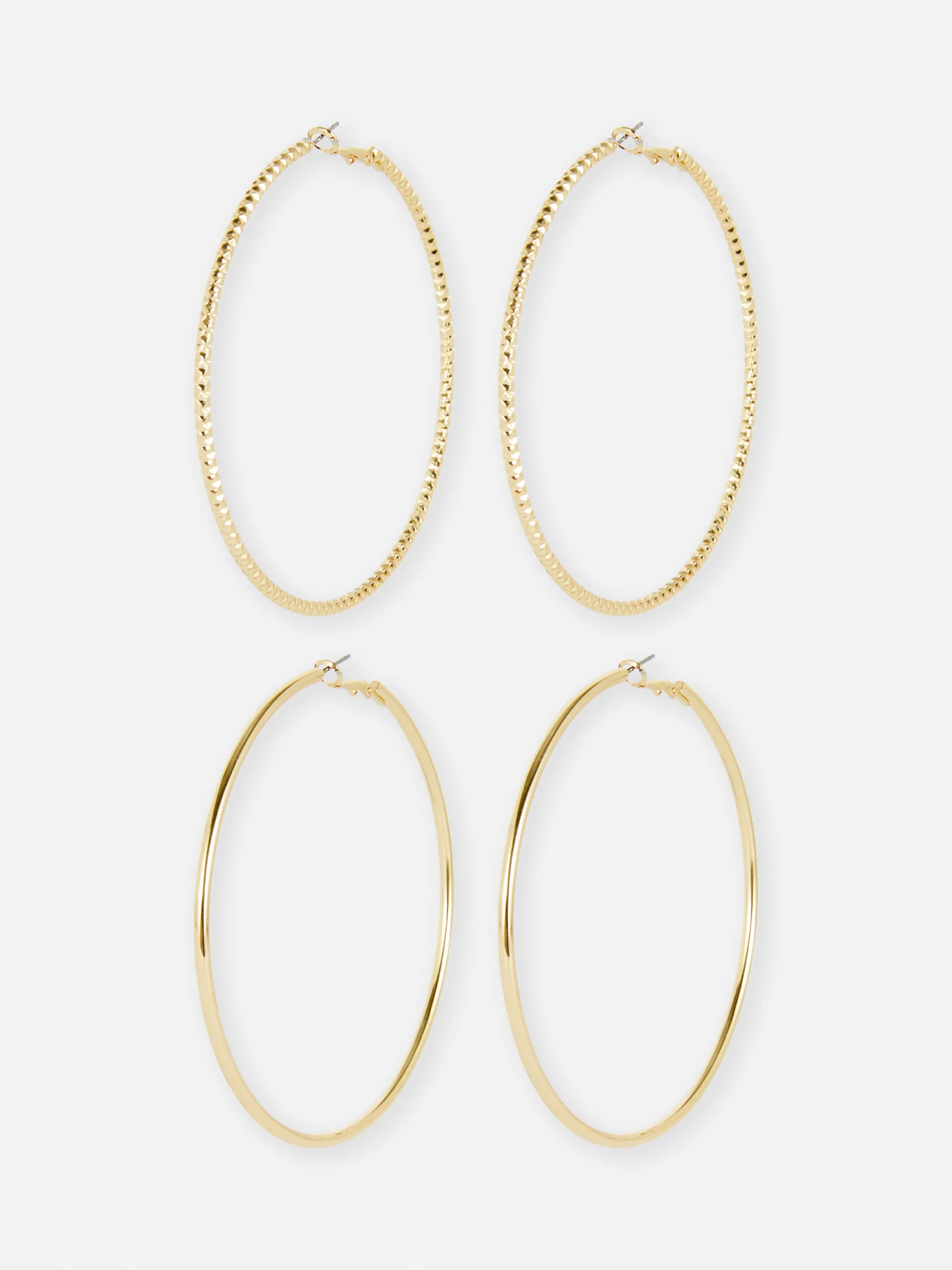 Pack 2 pares argolas grandes