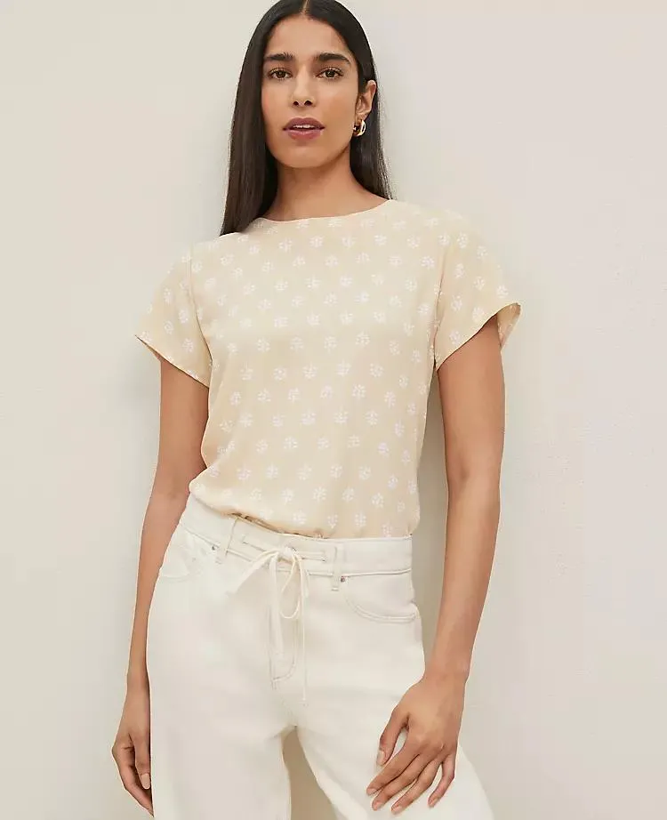 Petaled Mixed Media Tee