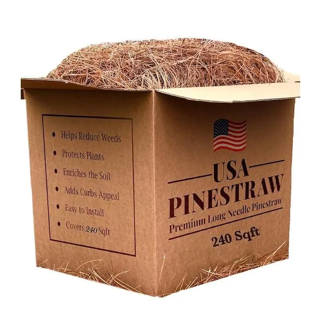 Long leaf Pine needles 240 sq. ft. (at 2-in to 3-in depth)