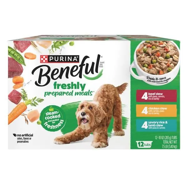 12-Pack High-Quality Protein Gravy Wet Dog Food Variety Pack Freshly Prepared Meals